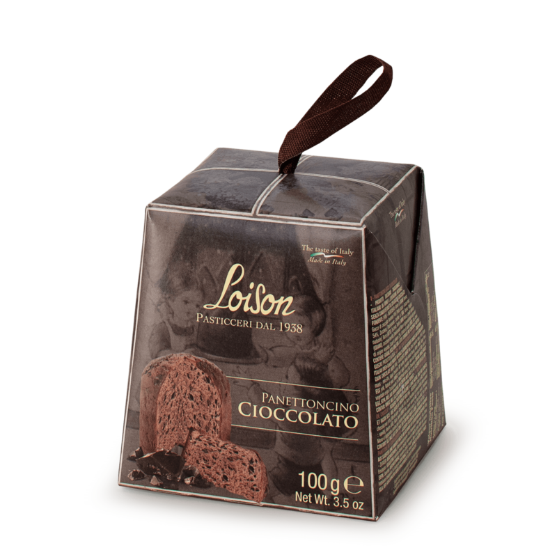Loison kakaós mini panettone csokoládé darabokkal dobozban 100 g